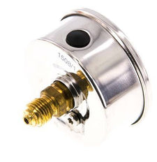 -1..15 Bar (-15..218 psi) Glycerin Pressure Gauge Rear Stainless steel/Brass 63 mm Class 1.6