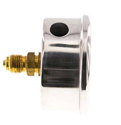 -1..15 Bar (-15..218 psi) Glycerin Pressure Gauge Rear Stainless steel/Brass 63 mm Class 1.6