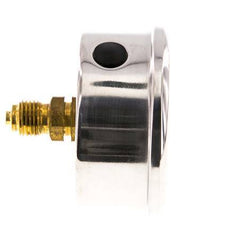 -1..15 Bar (-15..218 psi) Glycerin Pressure Gauge Rear Stainless steel/Brass 63 mm Class 1.6