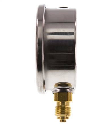 -1..15 Bar (-15..218 psi) Manómetro de glicerina Abajo Acero inoxidable/Latón 63 mm Clase 1.6