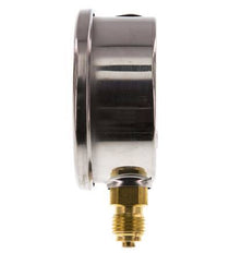 -1..15 Bar (-15..218 psi) Manómetro de glicerina Abajo Acero inoxidable/Latón 63 mm Clase 1.6