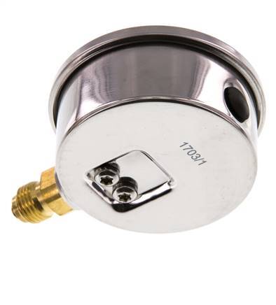 -1..15 Bar (-15..218 psi) Manómetro de glicerina Abajo Acero inoxidable/Latón 63 mm Clase 1.6