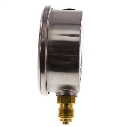 -1..1.5 Bar (-15..22 psi) Manómetro de glicerina por debajo Acero inoxidable/latón 63 mm Clase 1.6