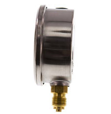 -1..1.5 Bar (-15..22 psi) Manómetro de glicerina por debajo Acero inoxidable/latón 63 mm Clase 1.6