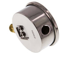 -1..1.5 Bar (-15..22 psi) Manómetro de glicerina por debajo Acero inoxidable/latón 63 mm Clase 1.6