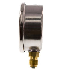 0..0.6 Bar (0..9 psi) Manómetro de glicerina Abajo Acero inoxidable/Latón 63 mm Clase 1.6
