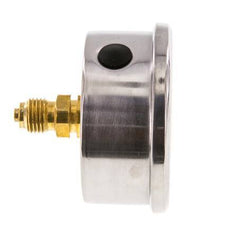 0..160 Bar (0..2321 psi) Glycerin Pressure Gauge Rear Stainless steel/Brass 63 mm Class 1.6