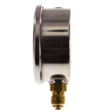 0..1 Bar (0..15 psi) Manómetro de glicerina Abajo Acero inoxidable/Latón 63 mm Clase 1.6