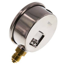 0..1 Bar (0..15 psi) Manómetro de glicerina Abajo Acero inoxidable/Latón 63 mm Clase 1.6