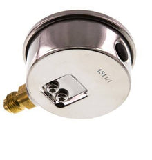 0..1 Bar (0..15 psi) Manómetro de glicerina Abajo Acero inoxidable/Latón 63 mm Clase 1.6