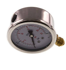 0..1.6 Bar (0..23 psi) Glycerin Pressure Gauge Below Stainless steel/Brass 63 mm Class 1.6