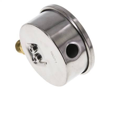 0..40 Bar (0..580 psi) Manómetro de glicerina Abajo Acero inoxidable/Latón 63 mm Clase 1.6