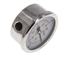 0..40 Bar (0..580 psi) Manómetro de glicerina Abajo Acero inoxidable/Latón 63 mm Clase 1.6