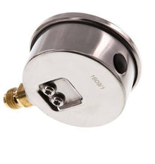 0..600 Bar (0..8702 psi) Manómetro de glicerina Abajo Acero inoxidable/Latón 63 mm Clase 1.6