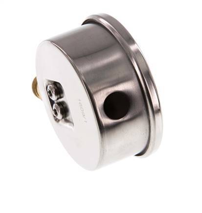 0..600 Bar (0..8702 psi) Manómetro de glicerina Abajo Acero inoxidable/Latón 63 mm Clase 1.6