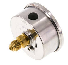0..6 Bar (0..87 psi) Glycerin Pressure Gauge Rear Stainless steel/Brass 63 mm Class 1.6