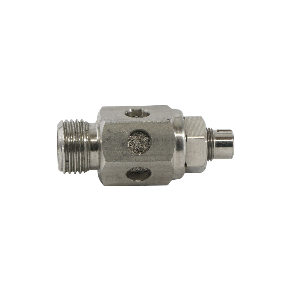 Válvula de mariposa de acero inoxidable 1/8" NPT con silenciador [50 piezas]