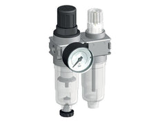FRL 2-Part G1/4'' 700 l/min 0.5-10.0bar/7-145psi Auto (Closed Without Pressure) 40 mm Pressure Gauge Polycarbonate Multifix 0