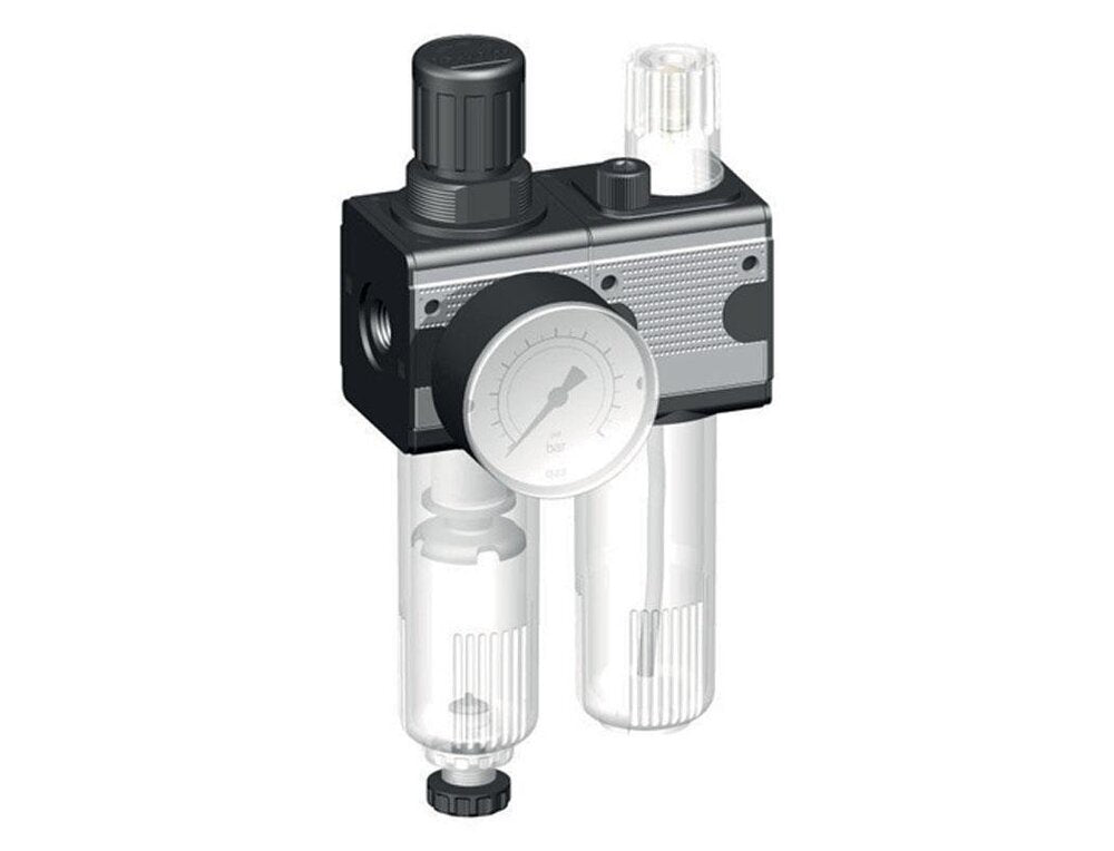 FRL 2-Part G3/8'' 1200 l/min 0.1-3.0bar/1-44psi Semi-Auto Metal Multifix 1