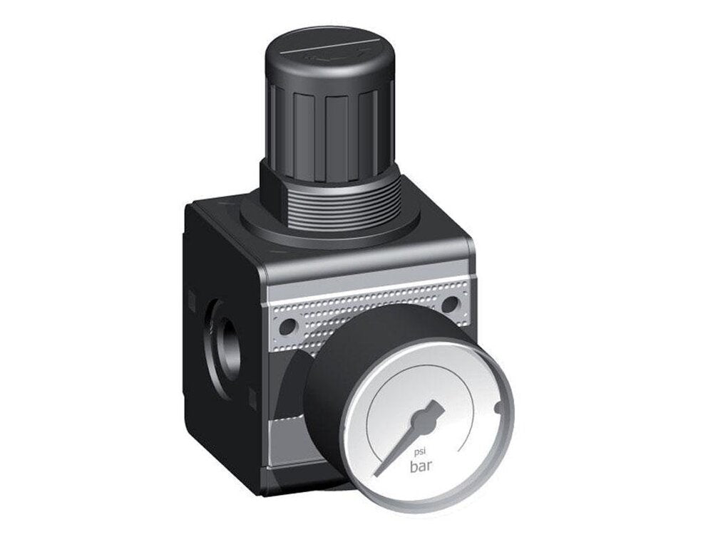 Pressure Regulator for Manifold Assembly G1/4''&3/8'' 2250 l/min 0.5-10.0bar/7-145psi Zinc Die-Cast 40 mm Pressure Gauge Multifix 1