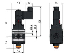 Válvula 3/2 G3/8 230VAC 900 l/min Multifix 1