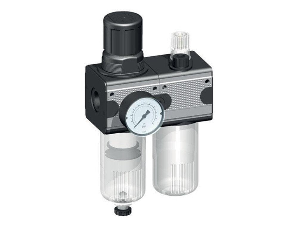 FRL 2-Part G3/4'' 5800 l/min 0.2-6.0bar/3-87psi Semi-Auto Polycarbonate Multifix 2