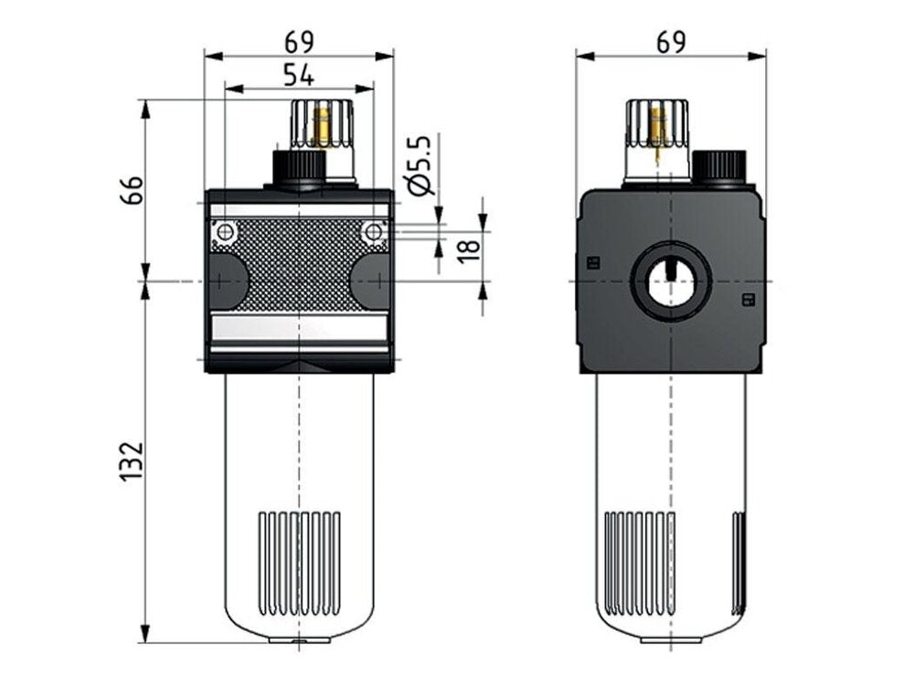 Lubricador G1/2'' Policarbonato Multifix 2