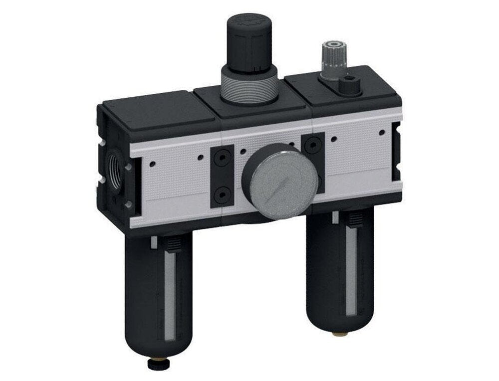 FRL 3-Part G1'' 12000 l/min 0.5-10.0bar/7-145psi Semi-Auto Polycarbonate Multifix 4