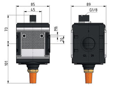 3/2 Valve G3/4 Pneumatic Operated 12500 l/min Multifix 4
