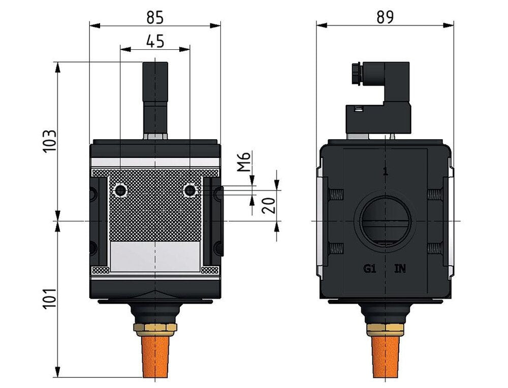 Válvula 3/2 G3/4 115VAC 12500 l/min Multifix 4