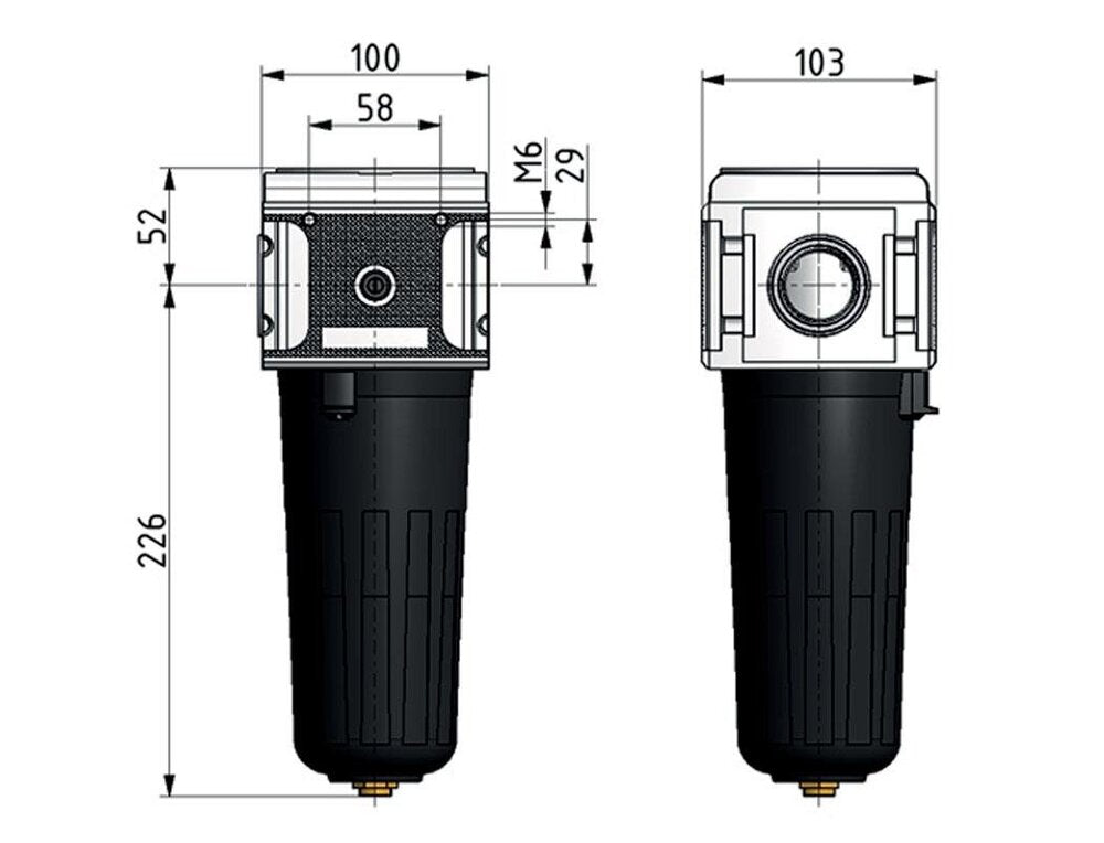 Activated Carbon Filter G3/4'' 4000 l/min Semi-Auto Metal Multifix 5