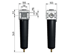Microfiltro 0.01micrones G1'' 4200l/min Auto Metal Multifix 5