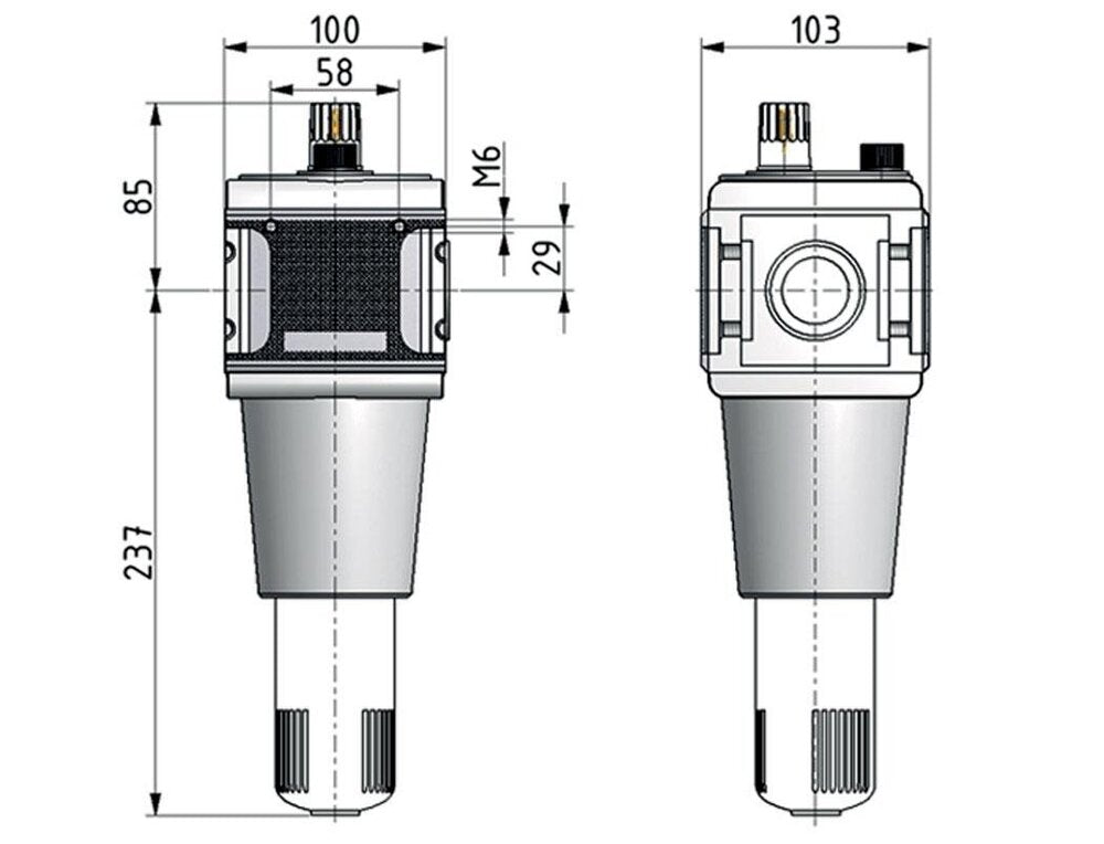 Lubricator G1'' Protective Cage Polycarbonate Multifix 5