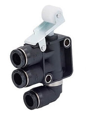 válvula mecánica de tubo de escape de 6 mm normalmente cerrado de 3/2 vías