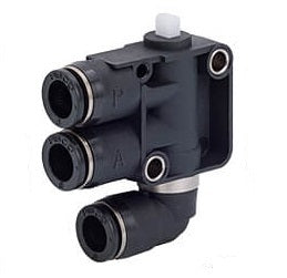 4mm Normally Closed Pin Type Tube Exhaust 3/2-Way Mechanical Valve