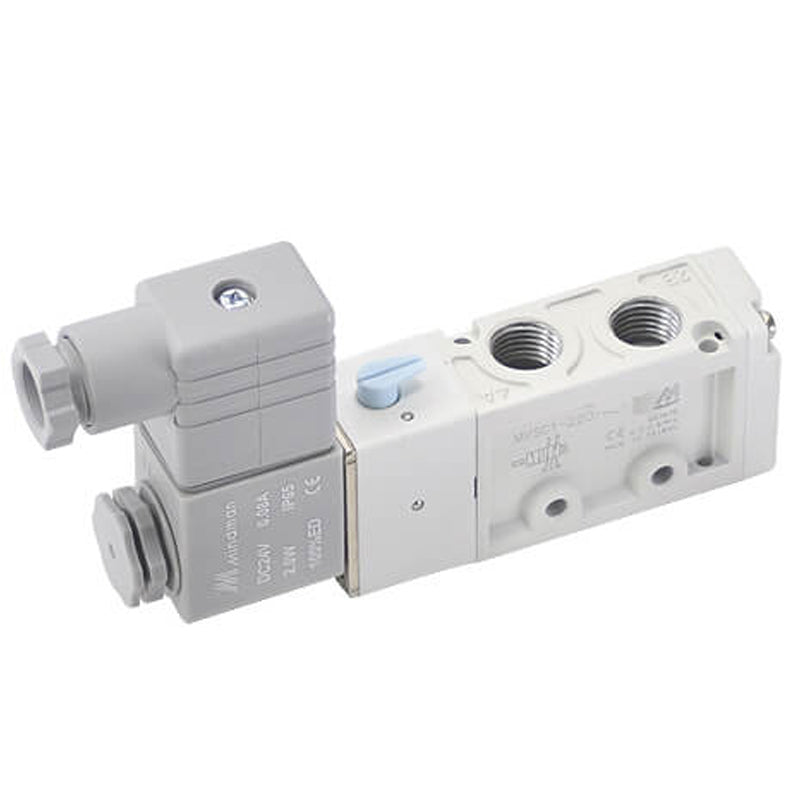 G1/8'' 24V DC 5/2-vías Válvula de solenoide 2-8bar MVSC