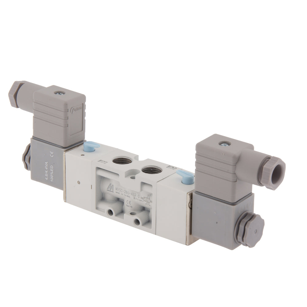 G1/4'' 230V AC 5/2 vías Válvula de solenoide biestable 2-8bar MVSC