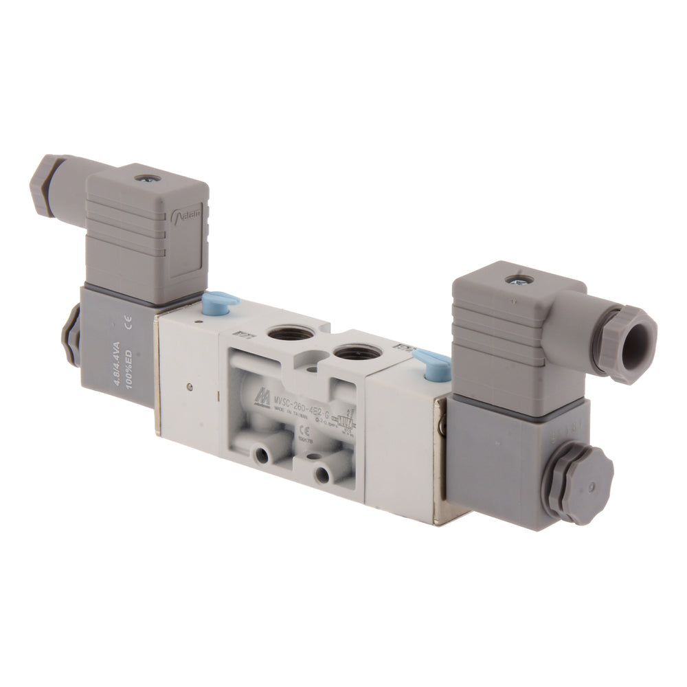 G1/4'' 24V DC 5/2 vías Válvula de solenoide biestable 2-8bar MVSC