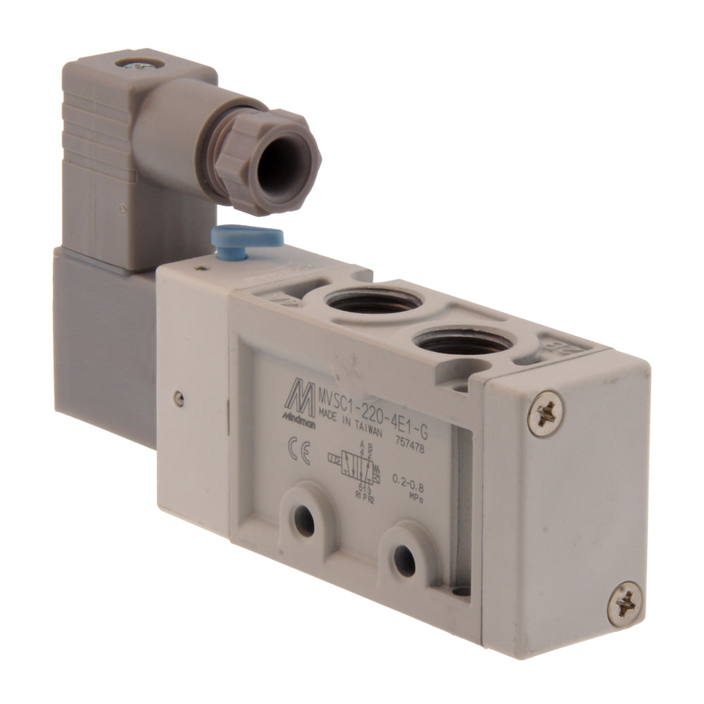 G1/4'' 24V DC Válvula de solenoide de 5/2 vías 2-8bar MVSC1