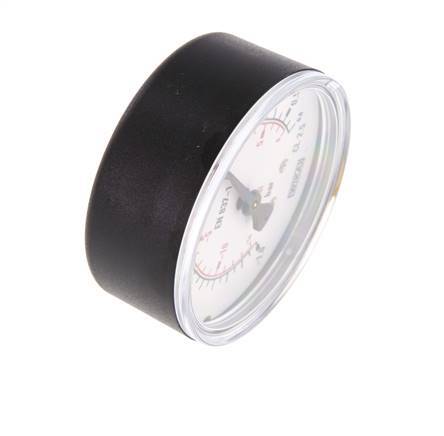 -1..0.6 Bar (-15..9 psi) presión por debajo de latón 63 mm Clase 2.5