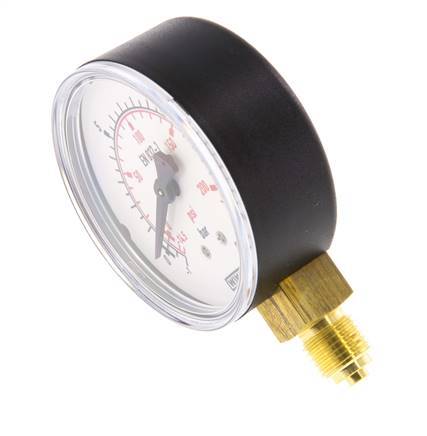 -1.15 Bar (-15..218 psi) presión por debajo de latón 63 mm Clase 2.5