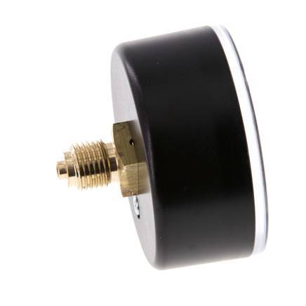 -1..1.5 Bar (-15..22 psi) Pressure Gauge Rear Plastic/Brass 63 mm Class 2.5
