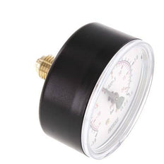 -1..1.5 Bar (-15..22 psi) Pressure Gauge Rear Plastic/Brass 63 mm Class 2.5