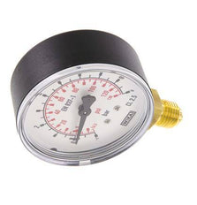 -1.9 Bar (-15.131 psi) presión por debajo de latón 63 mm Clase 2.5