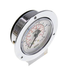 0..100 Bar (0..1450 psi) Panel Mount Pressure Gauge Steel/Brass 63 mm Class 2.5 (Front Panel)