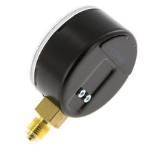 0..100 Bar (0,1450 psi) Manómetro por debajo de acero / latón 63 mm Clase 1.6