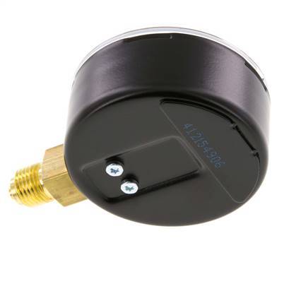 0..100 Bar (0,1450 psi) Manómetro por debajo de acero / latón 63 mm Clase 1.6