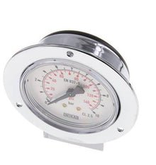 0..10 Bar (0..145 psi) Panel Mount Pressure Gauge Steel/Brass 63 mm Class 2.5 (Front Panel)