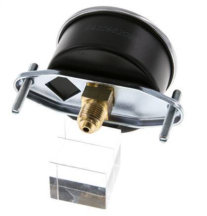 0..10 Bar (0..145 psi) Manómetro de montaje en panel Acero/Latón 63 mm Clase 2.5 (Soporte)