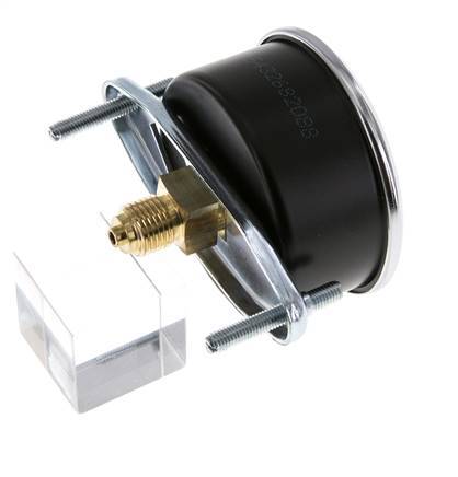 0..10 Bar (0..145 psi) Manómetro de montaje en panel Acero/Latón 63 mm Clase 2.5 (Soporte)